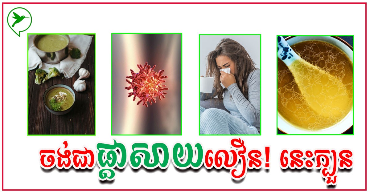 ផ្តាសាយ ឈឺក ក្អក អាហារនេះលឿន ញ៉ាំទៅជ្រុះផ្តាសាយ ឆាប់ជាដូចគេបេះមេរោគចេញពីខ្លួន