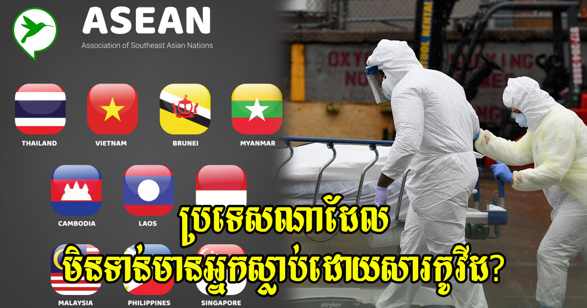 ប្រទេស១នេះ មិនទាន់មានអ្នកស្លាប់ដោយជំងឺកូវីដទេ ក្នុងចំណោមប្រទេសទាំង១០នៅអាស៊ាន